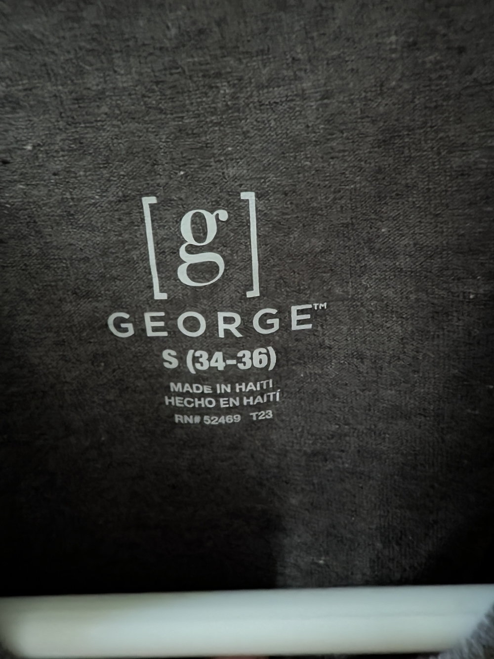 George Men’s Black Short Sleeve Crew Neck Tee